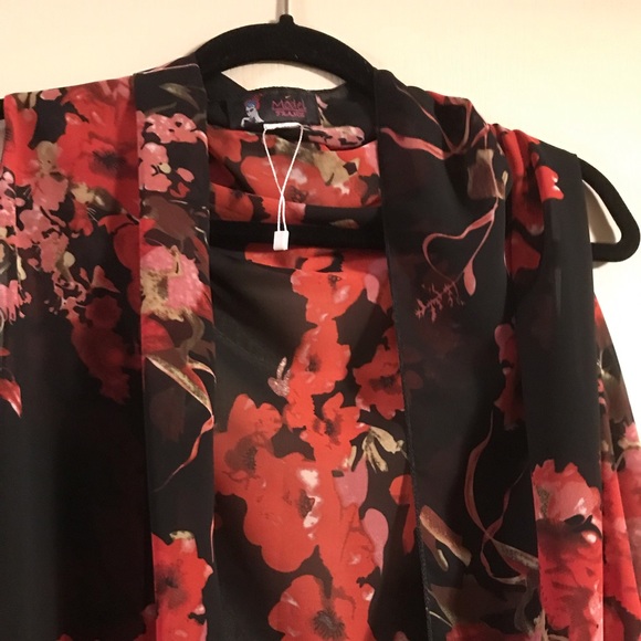 Cherry Blossom chiffon vest O/S - Picture 5 of 5